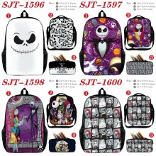 The Nightmare Before Christmas nylon backpack bag shoulder pencil case