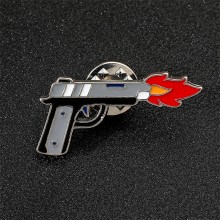 Small gun shots alloy brooch pin