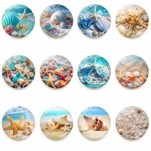 Ocean beach shells fridge magnets refrigerator mag...