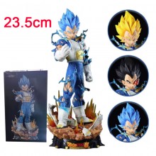 Dragon Ball Super Saiyan Vegeta anime figure 3 heads 23.5cm