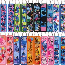 Stitch Woven Label Anime Lanyard Key chain Tag