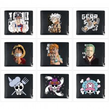 One Piece anime black wallet