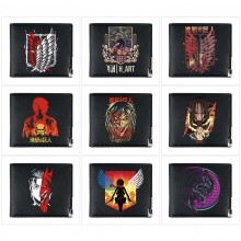 Attack on Titan anime black wallet