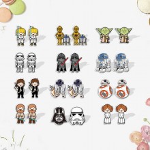 Star Wars anime acrylic earrings a pair