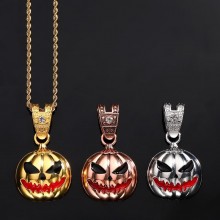 Halloween Pumpkin Alloy Pendant Necklace