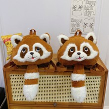 Raccoon plush backpack bag