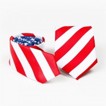 Classic American USA Flag Stripe Necktie