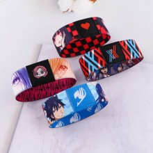 Fairy Tail anime sports wristband stretch bracelets bangles