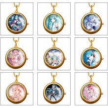 Hatsune Miku anime rotating necklace pocket watch