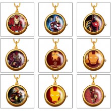 Iron Man rotating necklace pocket watch