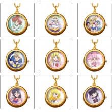 Sailor Moon anime rotating necklace pocket watch