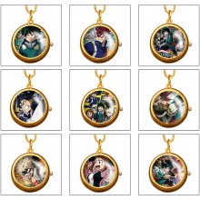 My Hero Academia anime rotating necklace pocket watch