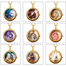 Genshin Impact game rotating necklace pocket watch