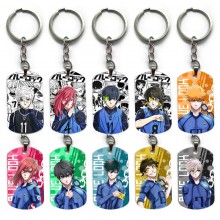 Blue Lock anime alloy two-sided pendant key chain keychains