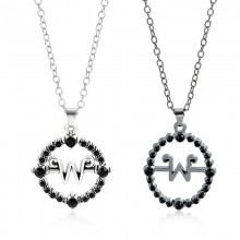 Wednesday Addams alloy necklace earrings