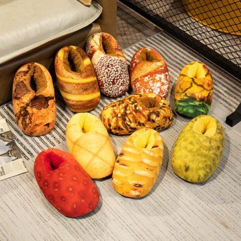 Simulation Bread Toast plush shoes slippers