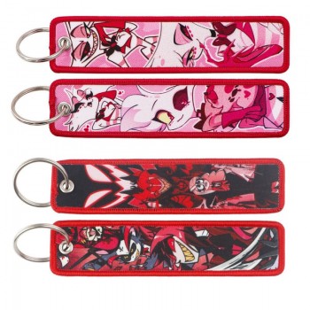 Hazbin Hotel Woven Label Anime Lanyard Key chain Tag