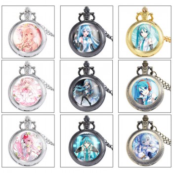 Hatsune Miku anime small necklace pocket watch