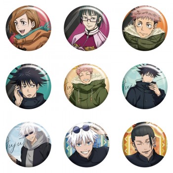 Jujutsu Kaisen anime tinplate brooch pins set(8pcs a set)58MM