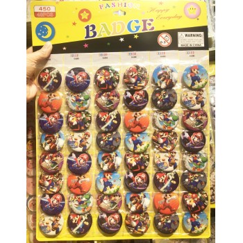 Super Mario anime brooches pins 48pcs/24pcs