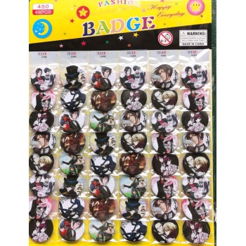 Kuroshitsuji Black Butler anime brooches pins 48pcs/24pcs