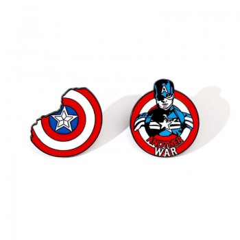 Captain America alloy brooch pins