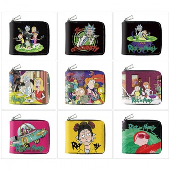 Rick and Morty anime zipper wallet purse