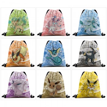 Pokemon anime nylon drawstring backpack bag