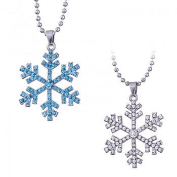 Frozen Snowflake Snowflower Necklaces