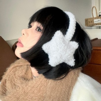 Y2K Star Fluffy Ear Cover Keep Warm Earmuffs Earplugs