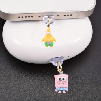 Spongebob anime iPhone samsung Type-C interface dust plug