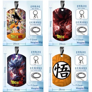 Dragon Ball anime two-sided necklace keychain Key chains