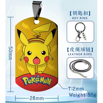 Pokemon anime two-sided necklace keychain Key chains