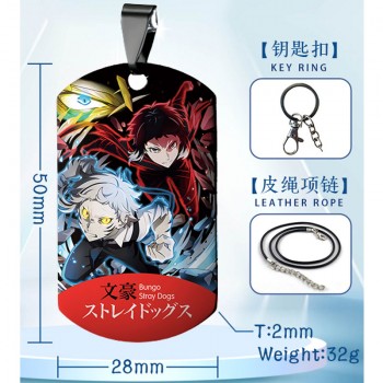 Bungo Stray Dogs anime two-sided necklace keychain Key chains