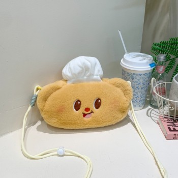 Butter Bear Plush Crossbody Shoulder Bag