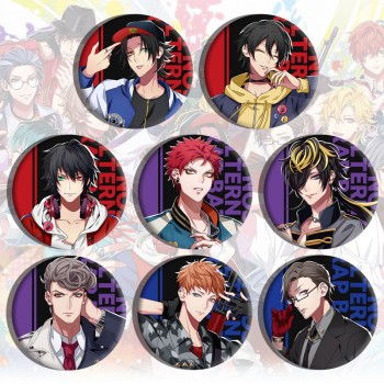 58MM Hypnosis Mic Division Rap Battle tinplate brooch pins set(8pcs a set)