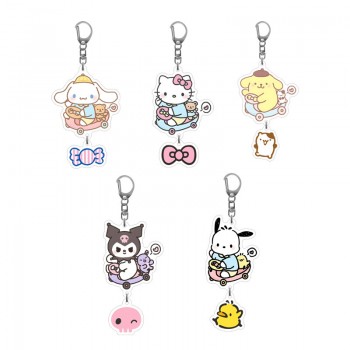 Sanrio Melody kitty Cinnamoroll Kuromi anime acrylic key chains