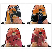 Haikyuu anime nylon drawstring backpack bag