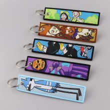 Friends Woven Label Anime Lanyard Key chain Tag