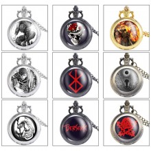 Berserk anime small necklace pocket watch