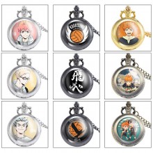 Haikyuu anime small necklace pocket watch