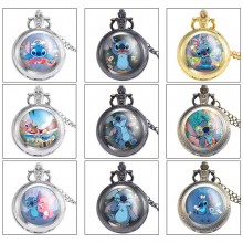 Stitch anime small necklace pocket watch