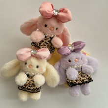 Rabbit anime plush doll key chain