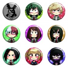 My Hero Academia anime tinplate brooch pins set(8pcs a set)58MM