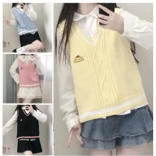 Sanrio Melody kitty Cinnamoroll Kuromi V Neck Vest Knitted Sweater