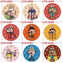 Labubu anime round wall clocks