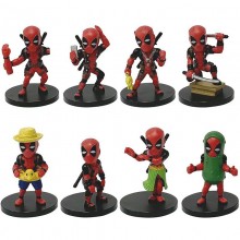 Deadpool anime figures set(8pcs a set)(OPP bag)