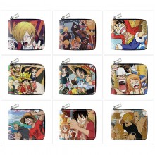 One Piece anime zipper wallet purse