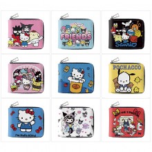 Sanrio Melody kitty Cinnamoroll Kuromi anime zipper wallet purse