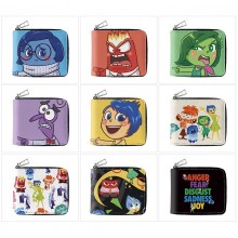 Inside Out anime zipper wallet purse